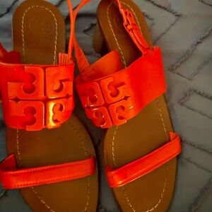 Tory Burch Bright Orange Sandals